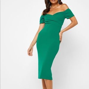 Top shop Green Bardot dress